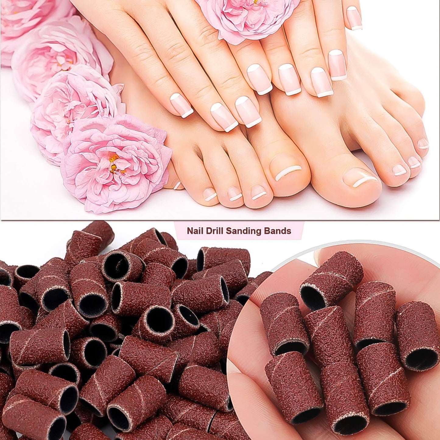 Nail Drill Sanding Band Bits – Precision Nail Shaping & Cleaning