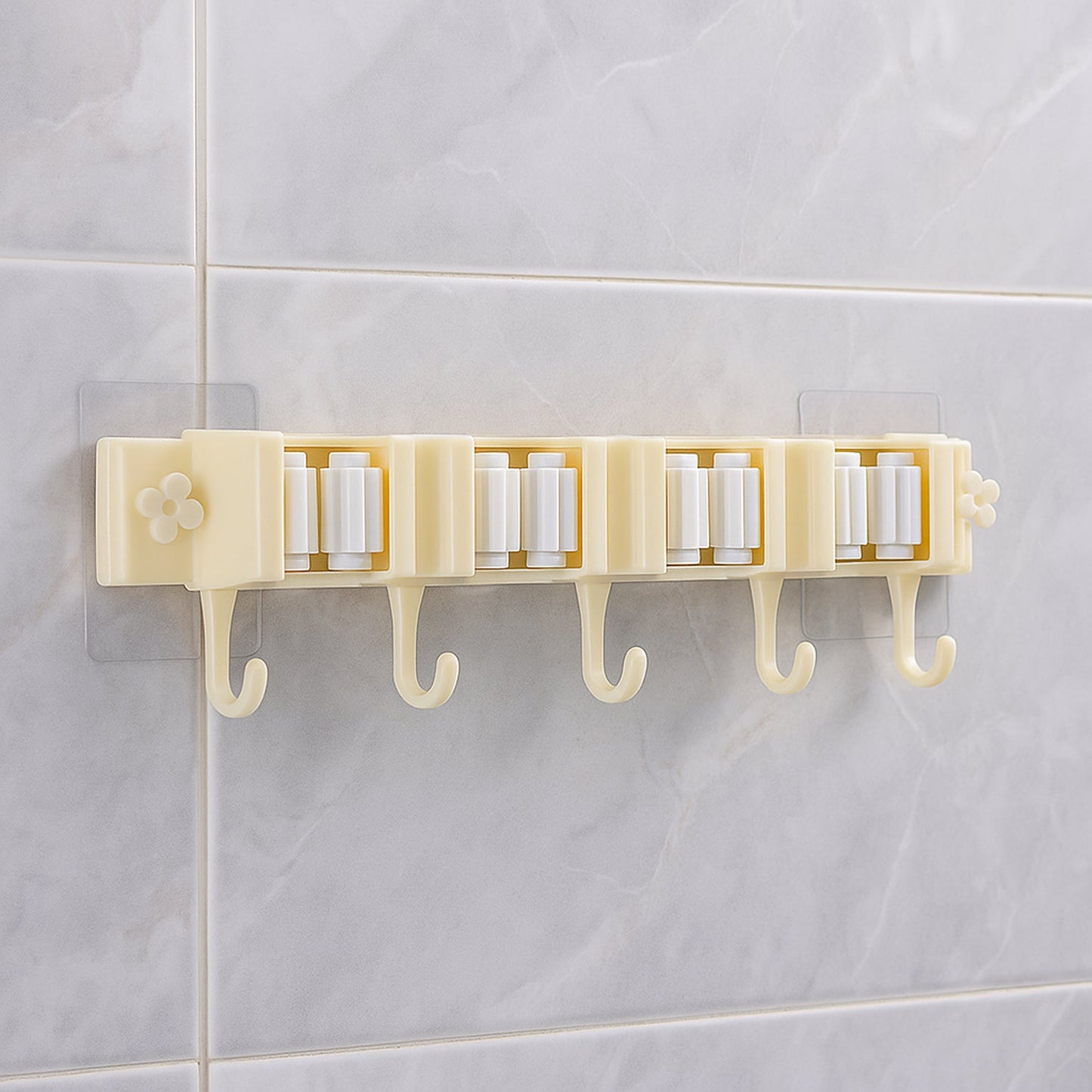Clutter-Free Storage Broom & Mop Holder – Self-Adhesive