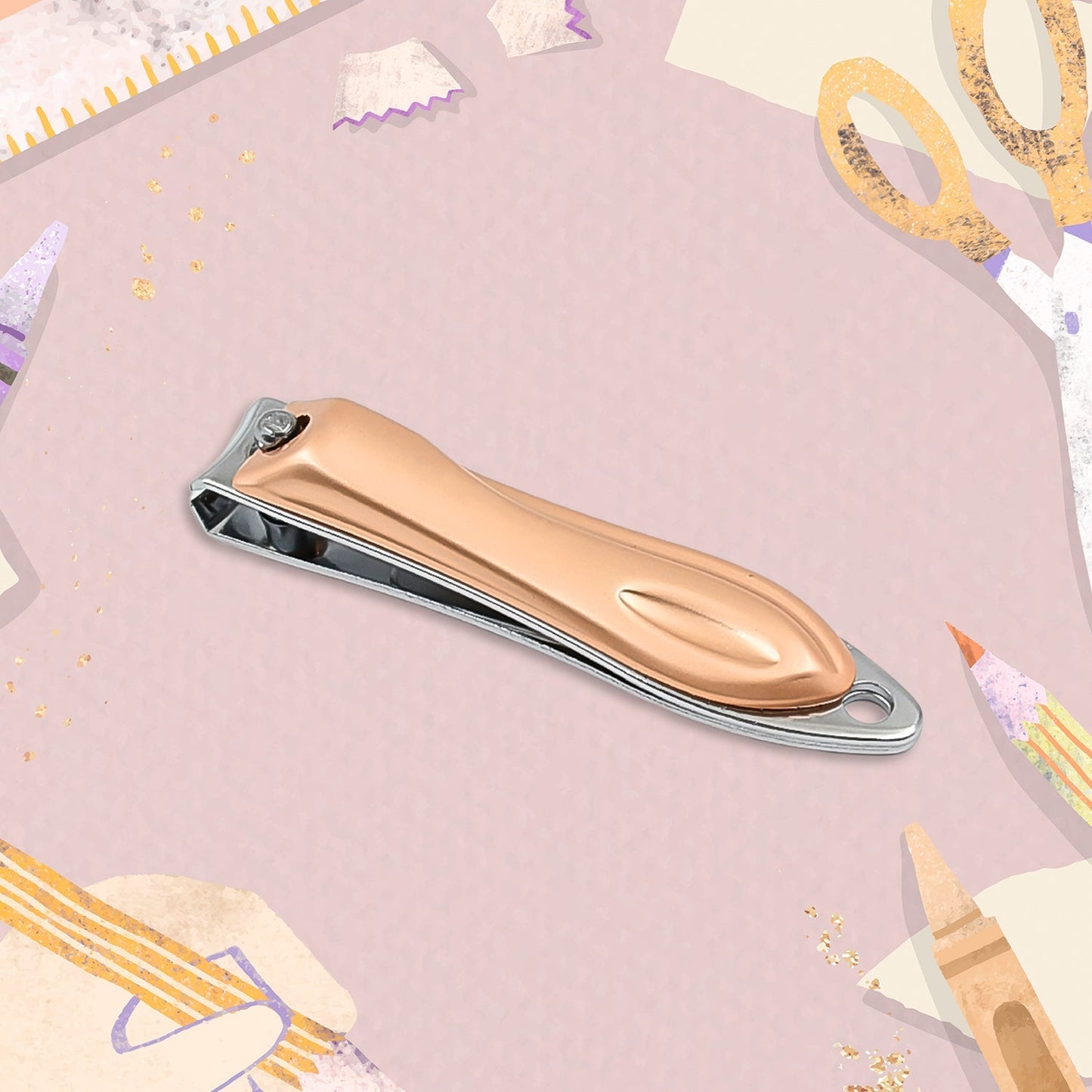 Folding Nail Clippers – Assorted Design Stainless Steel with File | AuriGlam