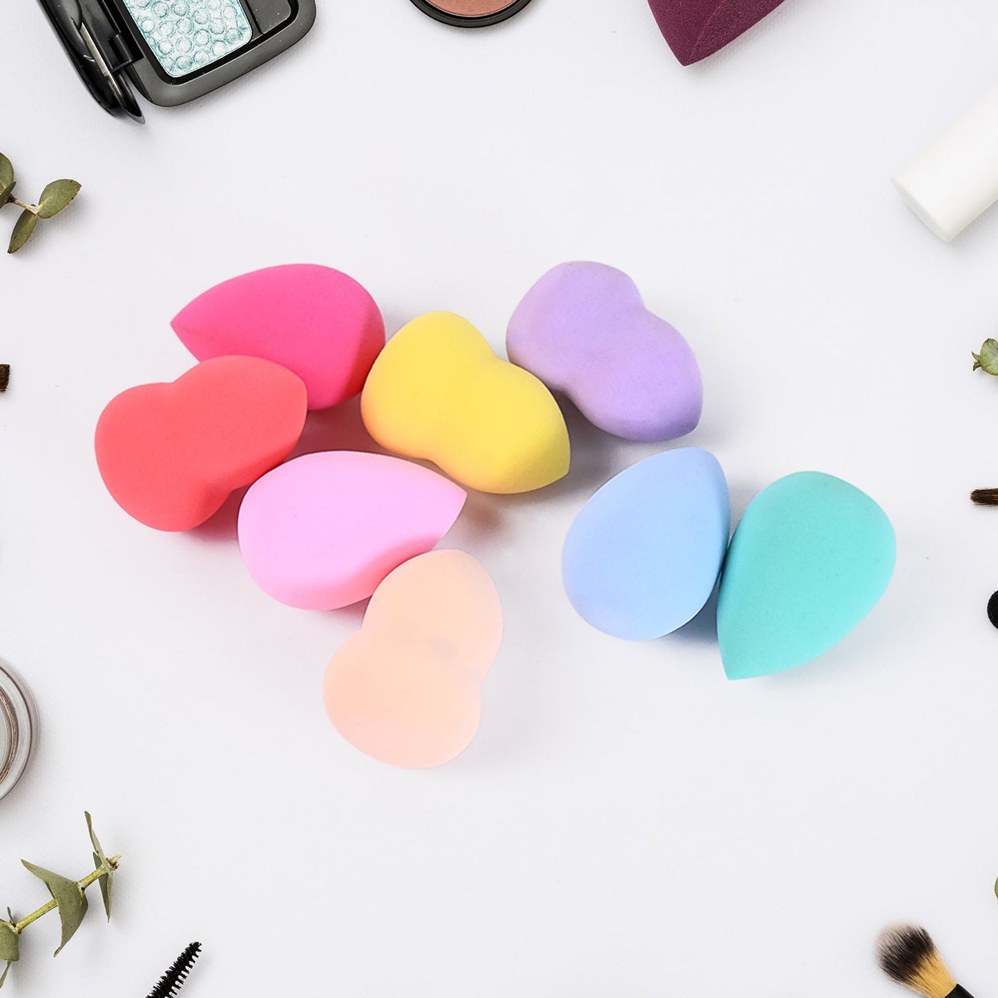 Makeup Powder Puff Set – Washable Soft Sponges in 8 Colors | BeautyBare