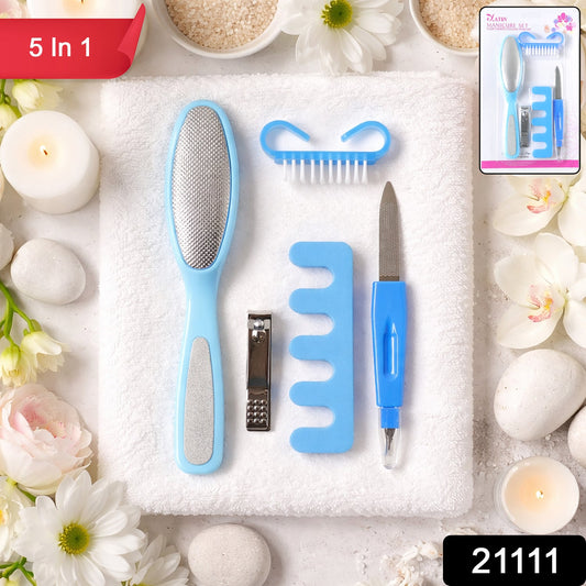 5 In 1 Manicure Pedicure Nail Care Kit – Compact & Multi-Tool