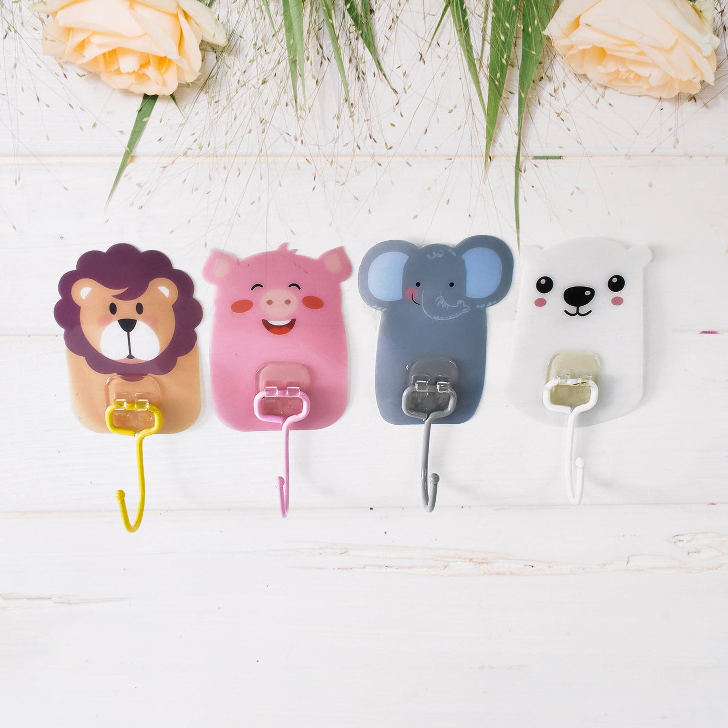 Wall Mounted Cartoon Hooks – Self-Adhesive, Kid-Friendly
