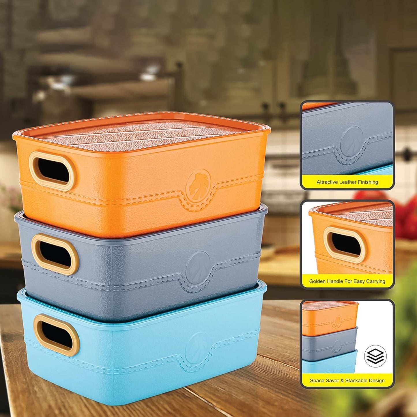 All-in-One Plastic Storage Basket Set – Durable & Organizer