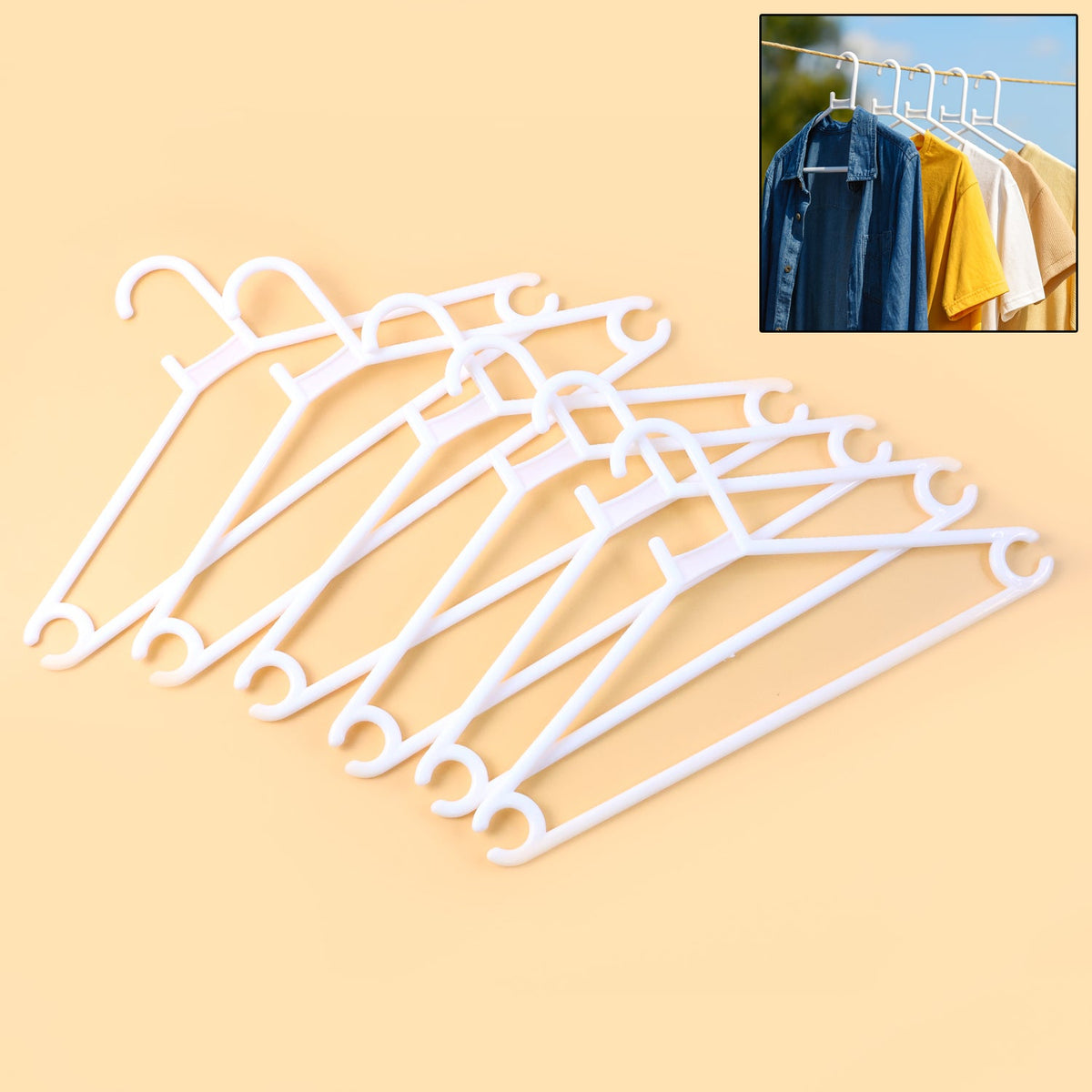 Space-Saving Plastic Clothes Hangers – Durable & Set