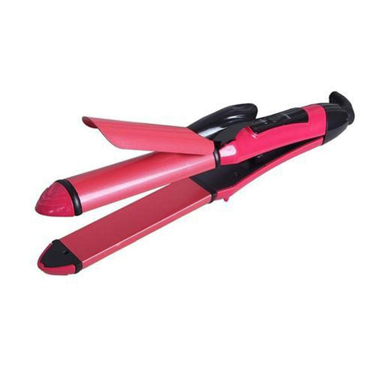 2-in-1 Hair Straightener & Curler – Ceramic Plates