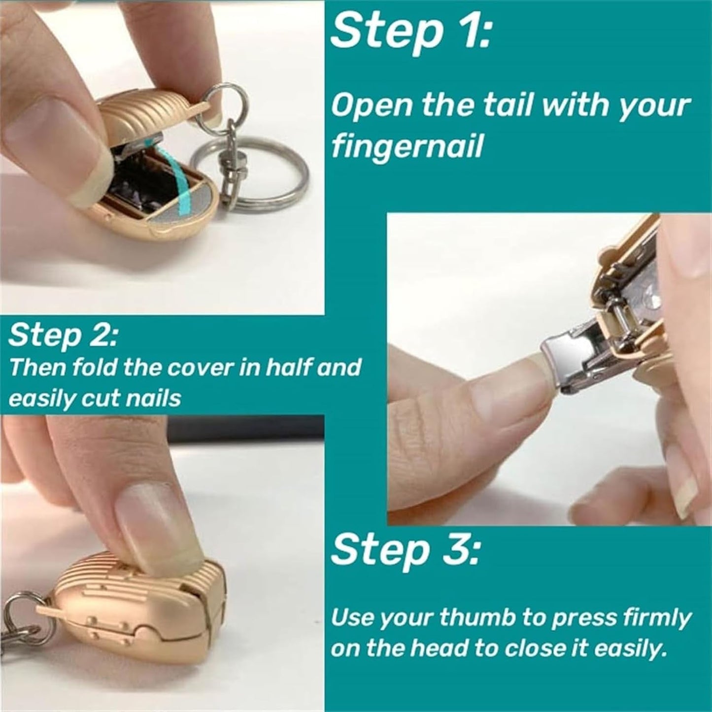 Keychain Nail Clipper – Portable with Built-in File | AuriGlam