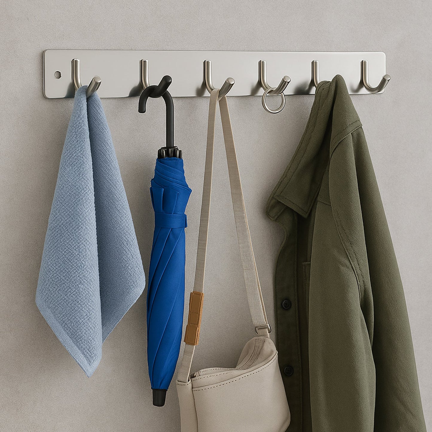 Rust-Resistant Stainless Steel Coat Rack 6-Hook – Durable