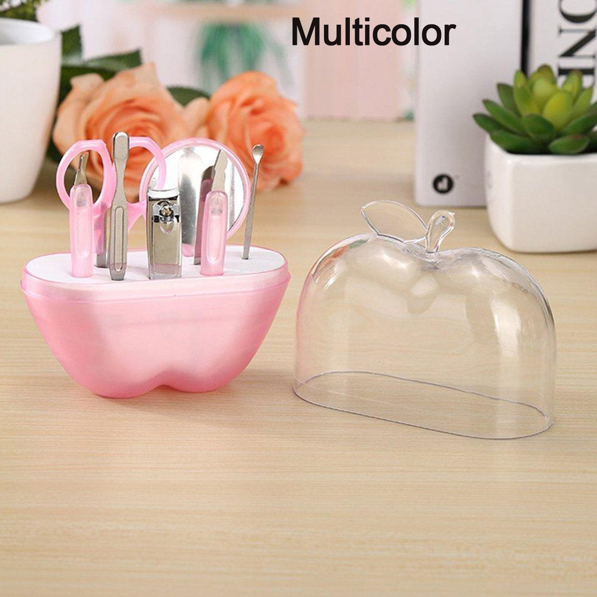 Apple Shape Manicure Set – 8-in-1 Stainless Steel Kit