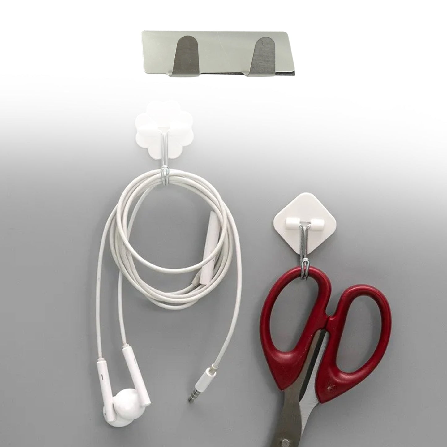 Self-Adhesive Wall Hooks (6 Pcs) – Strong Stainless Steel
