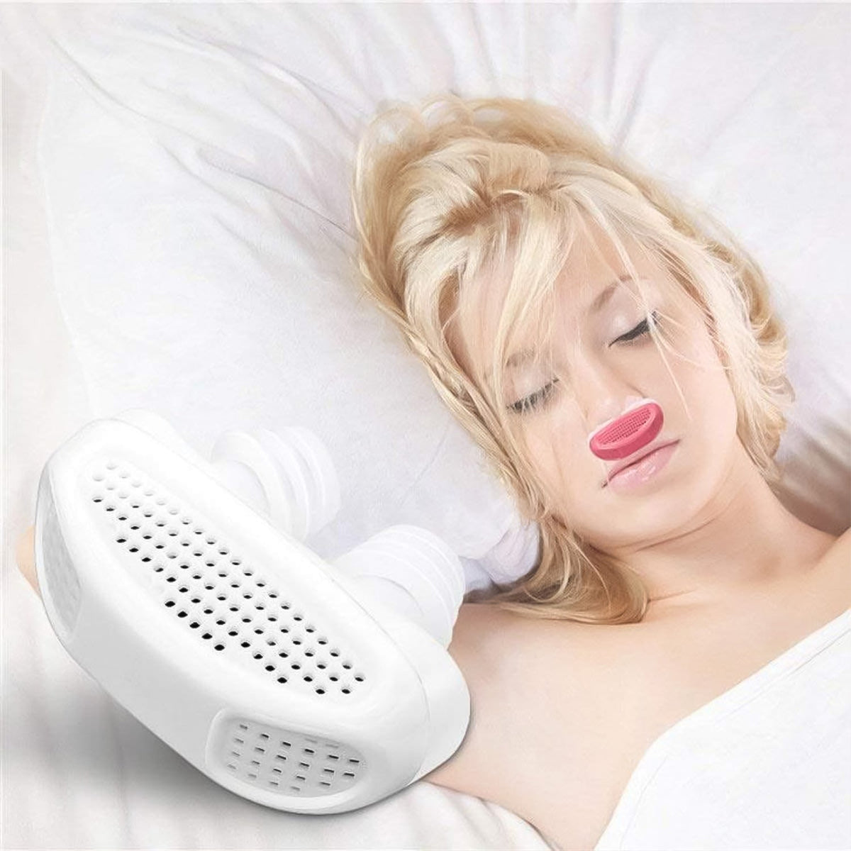 Anti-Snoring Nose Clip – 2-in-1 Air Purifier Device
