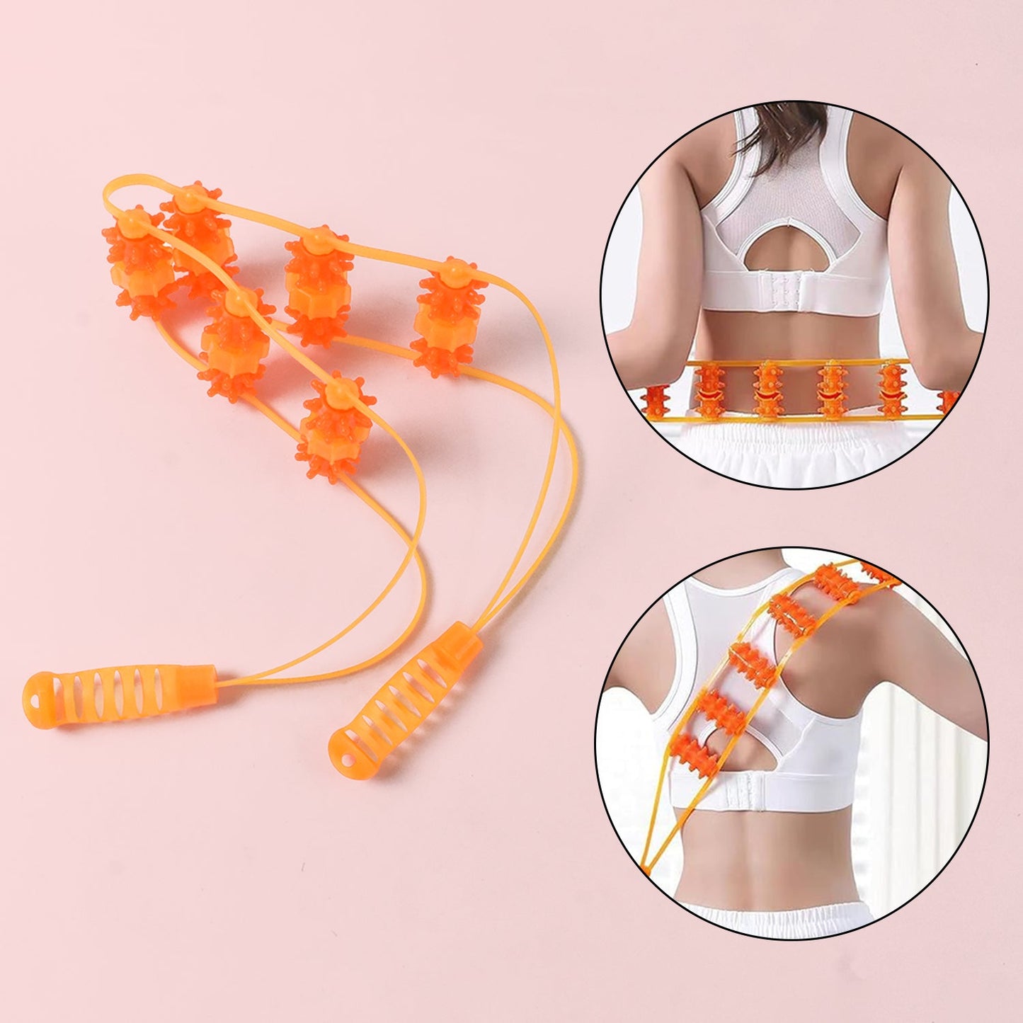 Back Massage Roller Rope – Manual Muscle Relief for Body Pain