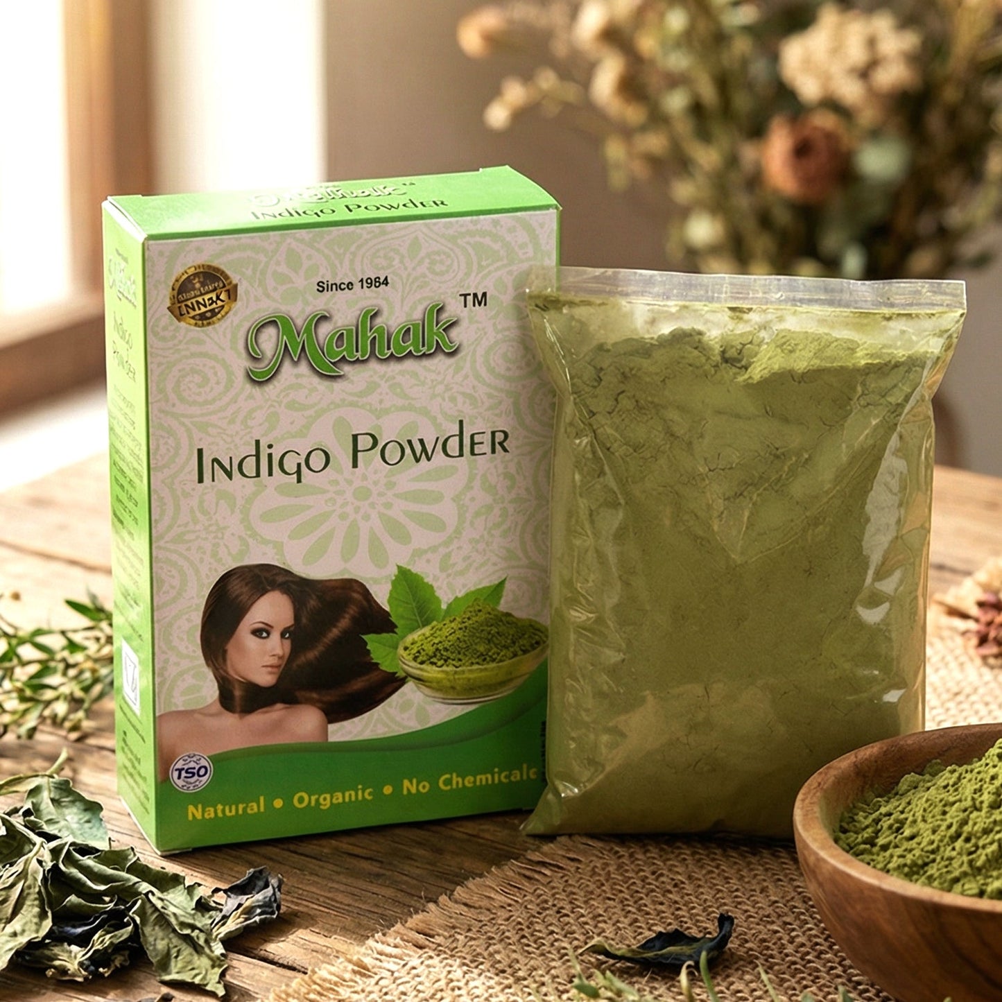 Natural Indigo Powder – Pure Herbal Hair Coloring & Care 80 gm