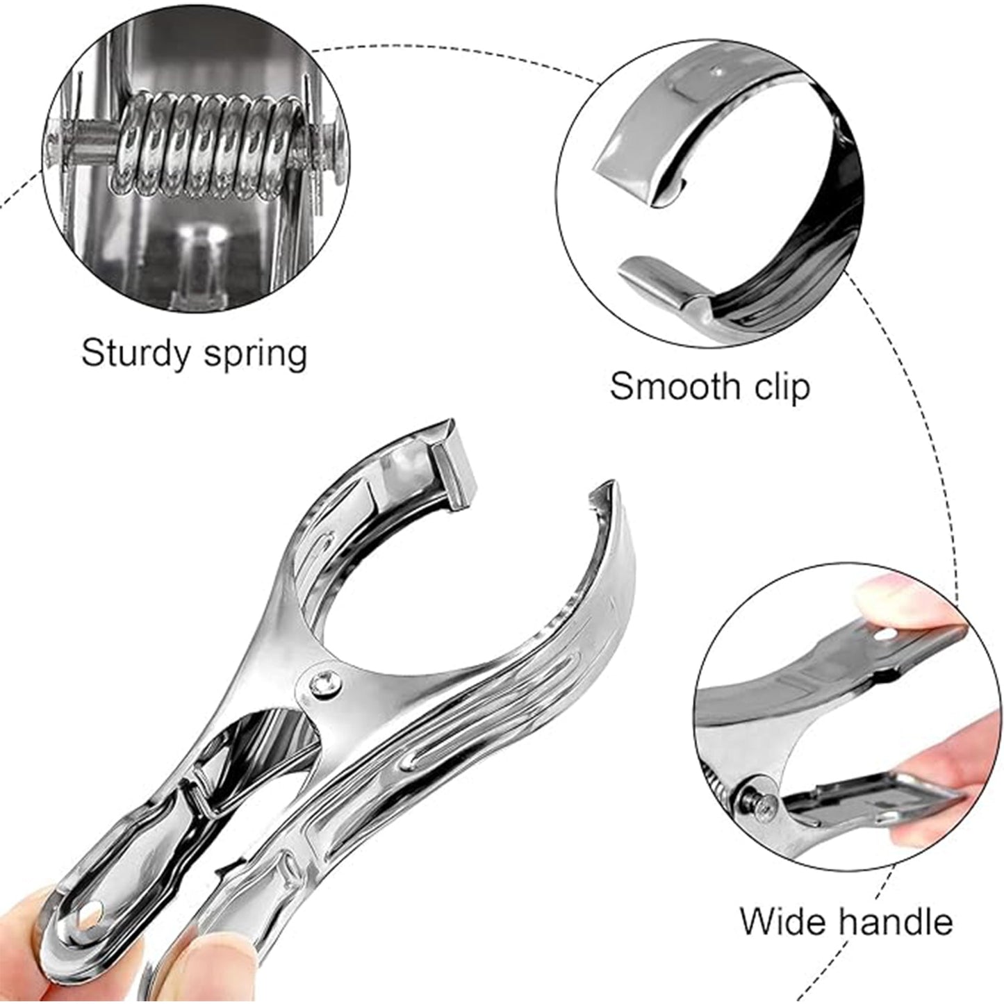 Stainless Steel Clothespins – Windproof, Durable (10 Pcs)