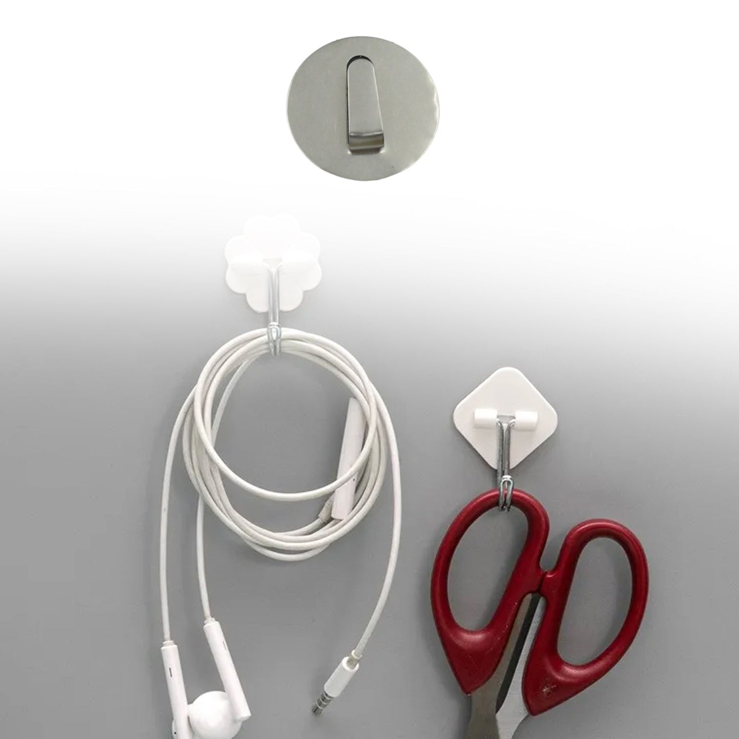 All-in-One Self-Adhesive Wall Hooks – Pcs Steel
