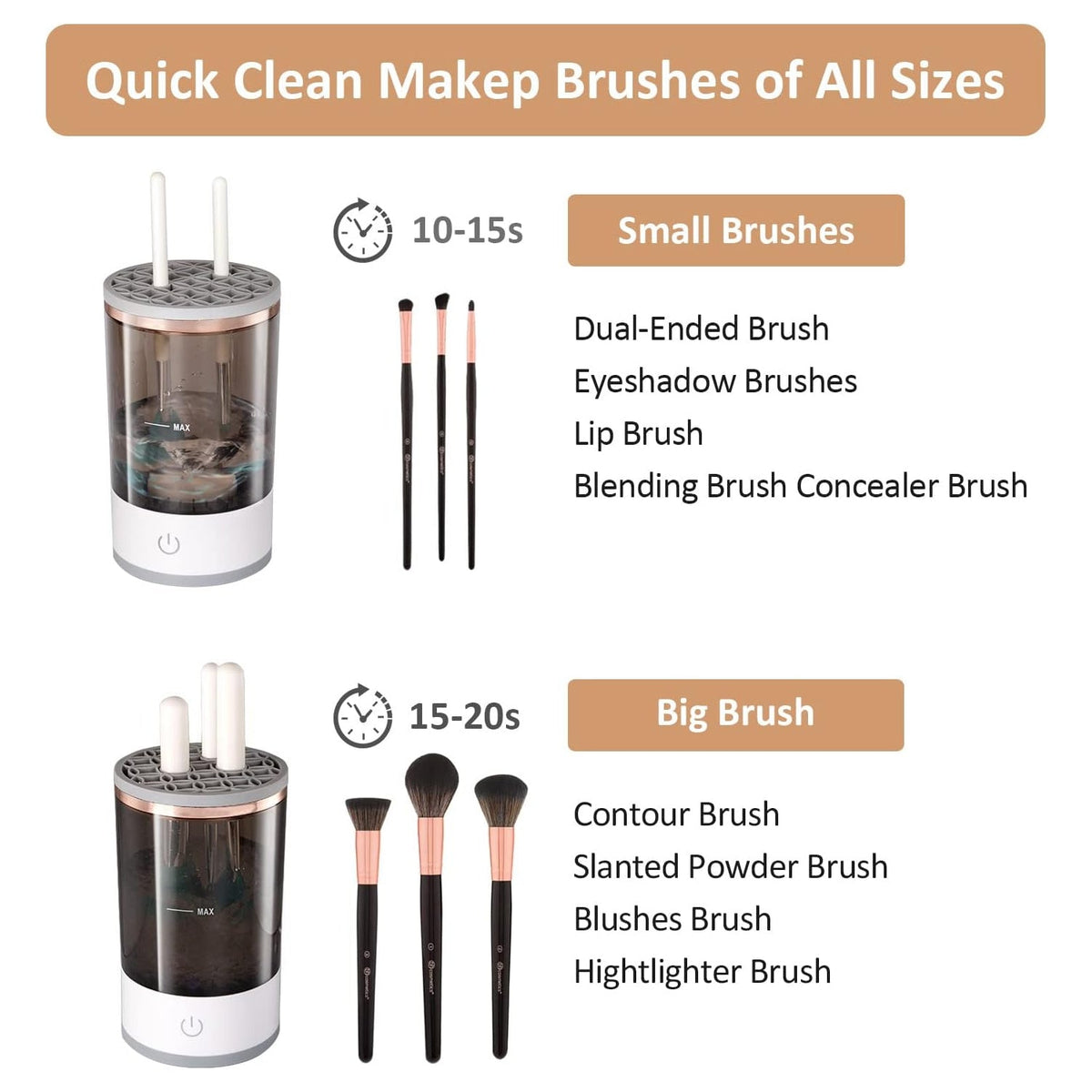 Automatic Makeup Brush Cleaner – Fast & Hygienic
