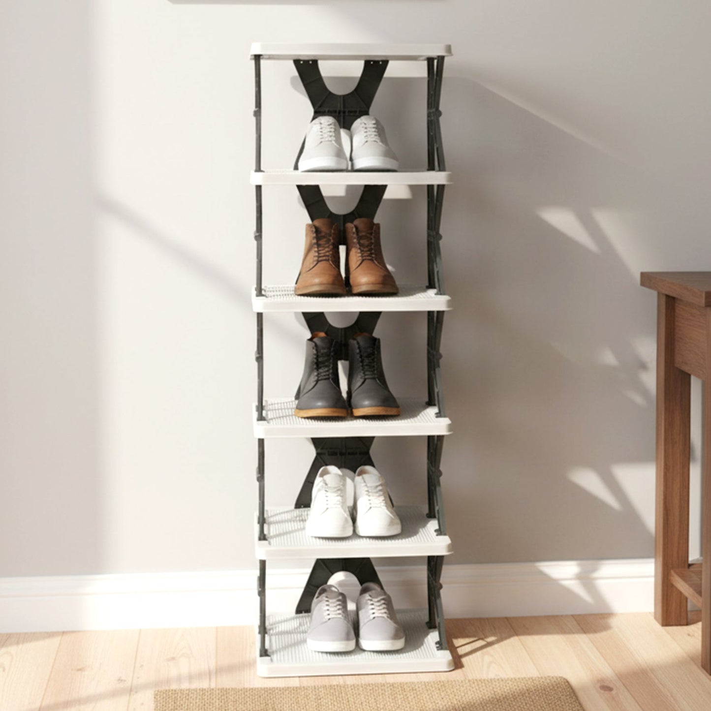 Space-Saving Layer Shoe Rack Stand