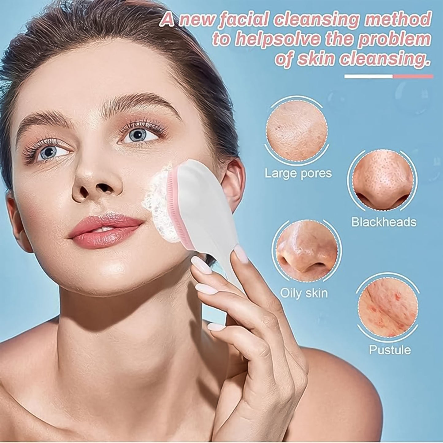 Silicone Face Scrubber – Gentle Exfoliation & Cleansing