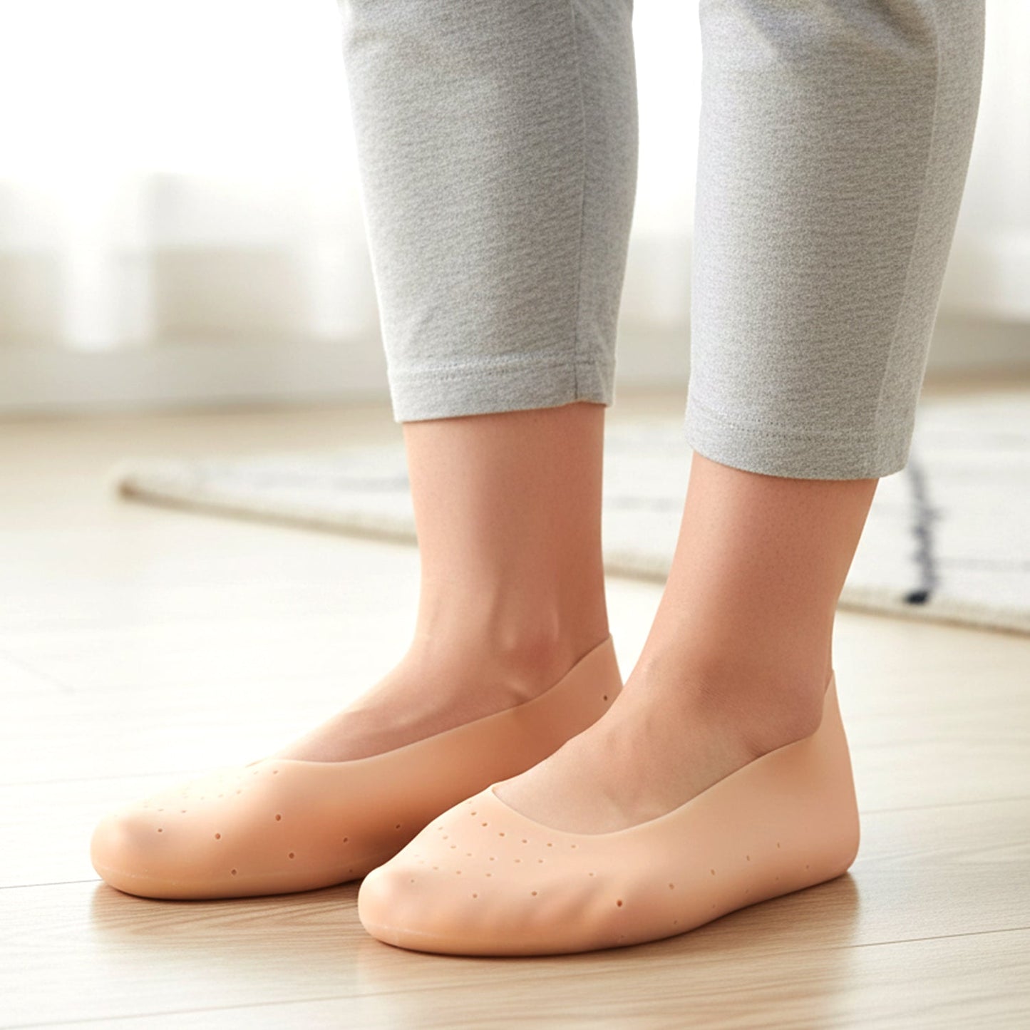 Silicone Heel Protector Socks – Soft Gel Relief for Cracked Heels