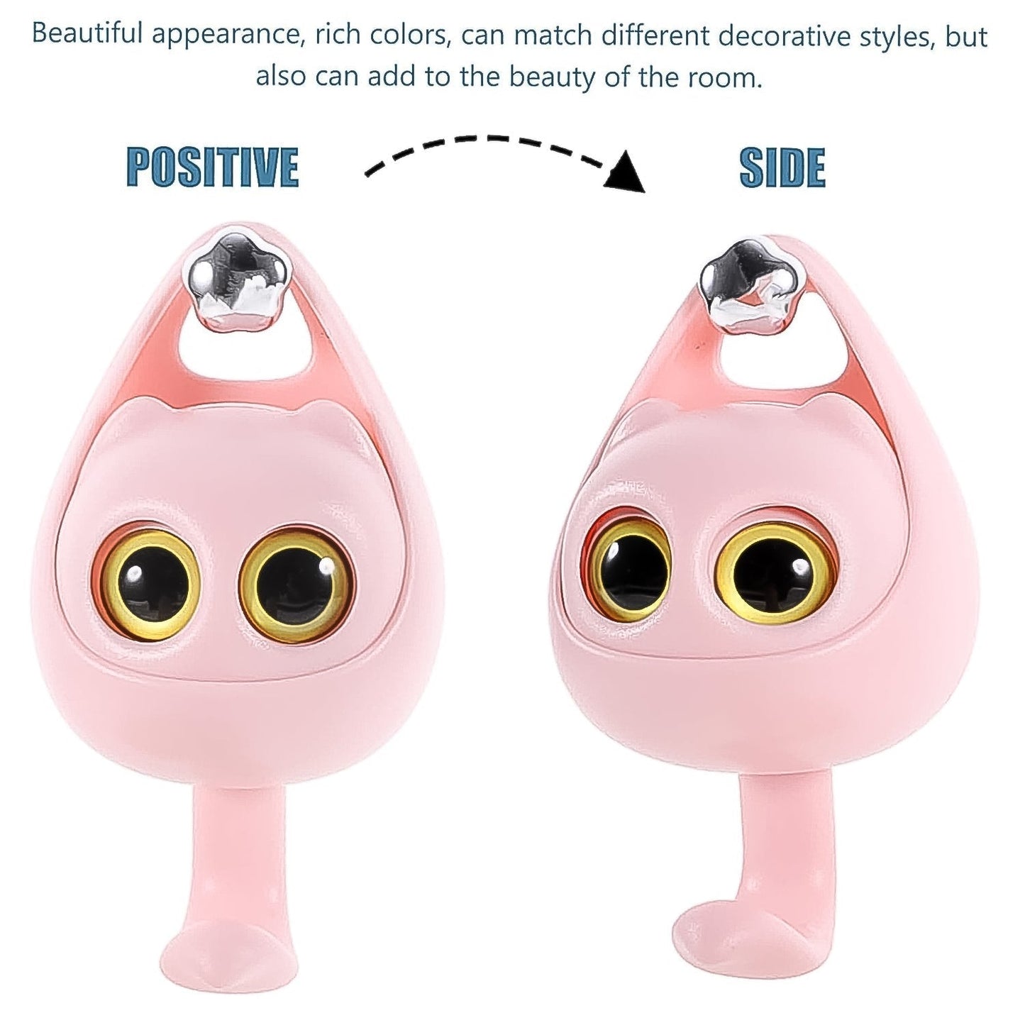 Adhesive Coat Hook – Cute Wink Cat Design, No Drill