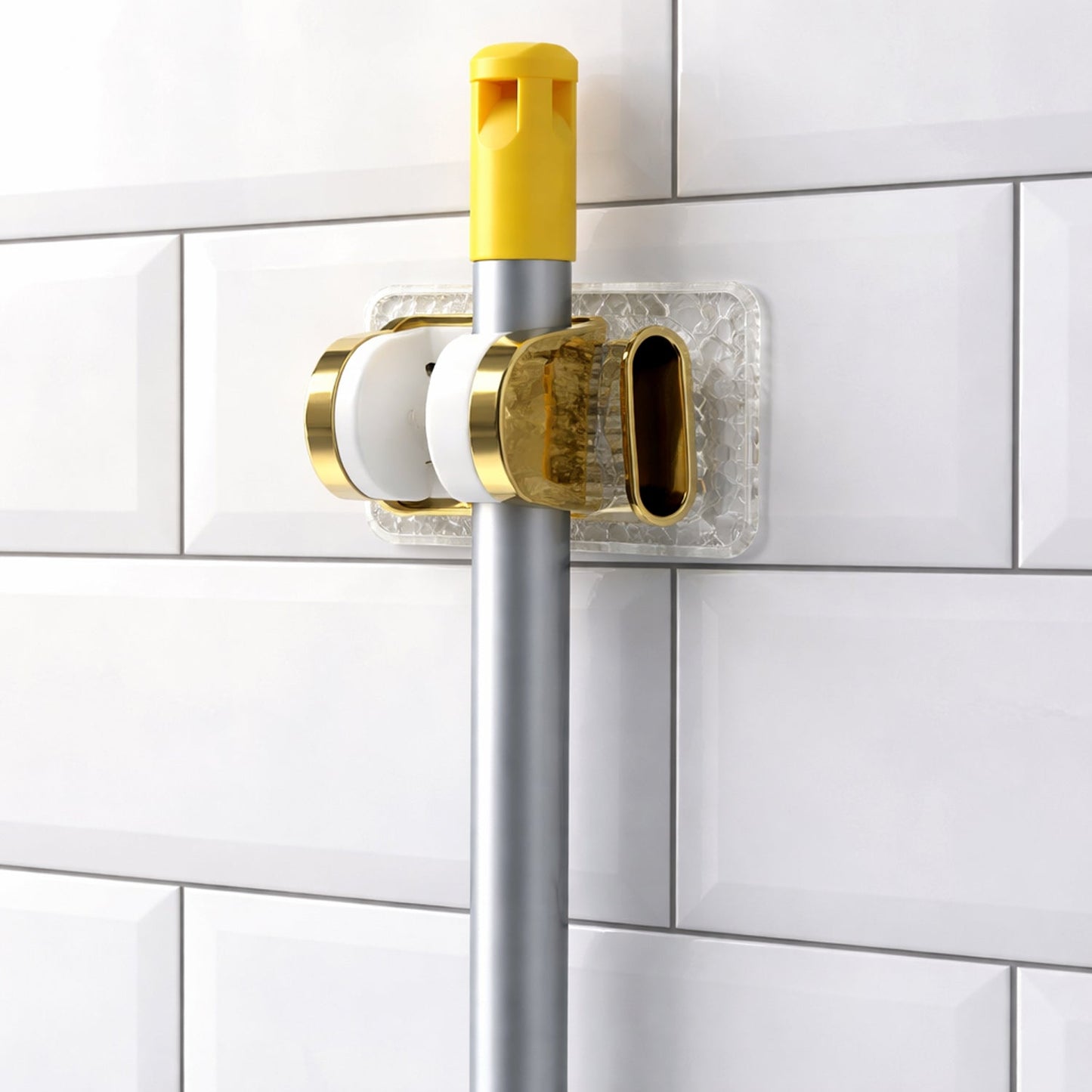 Clutter-Free Storage Broom & Mop Holder – Strong Grip Wall