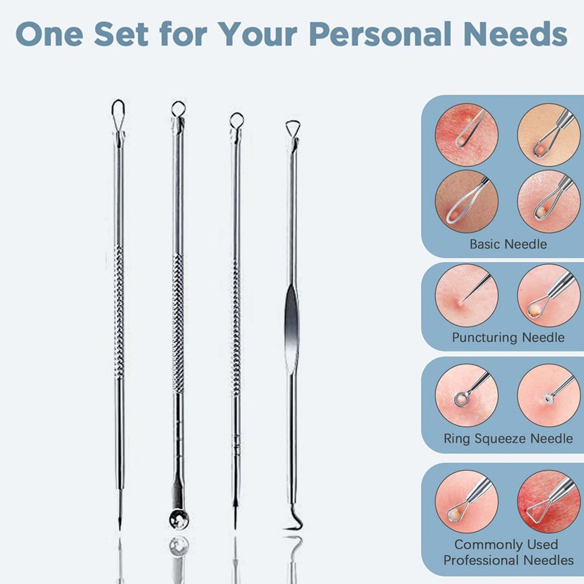 Blackhead Remover Tool – 4-in-1 Stainless Steel Extractor