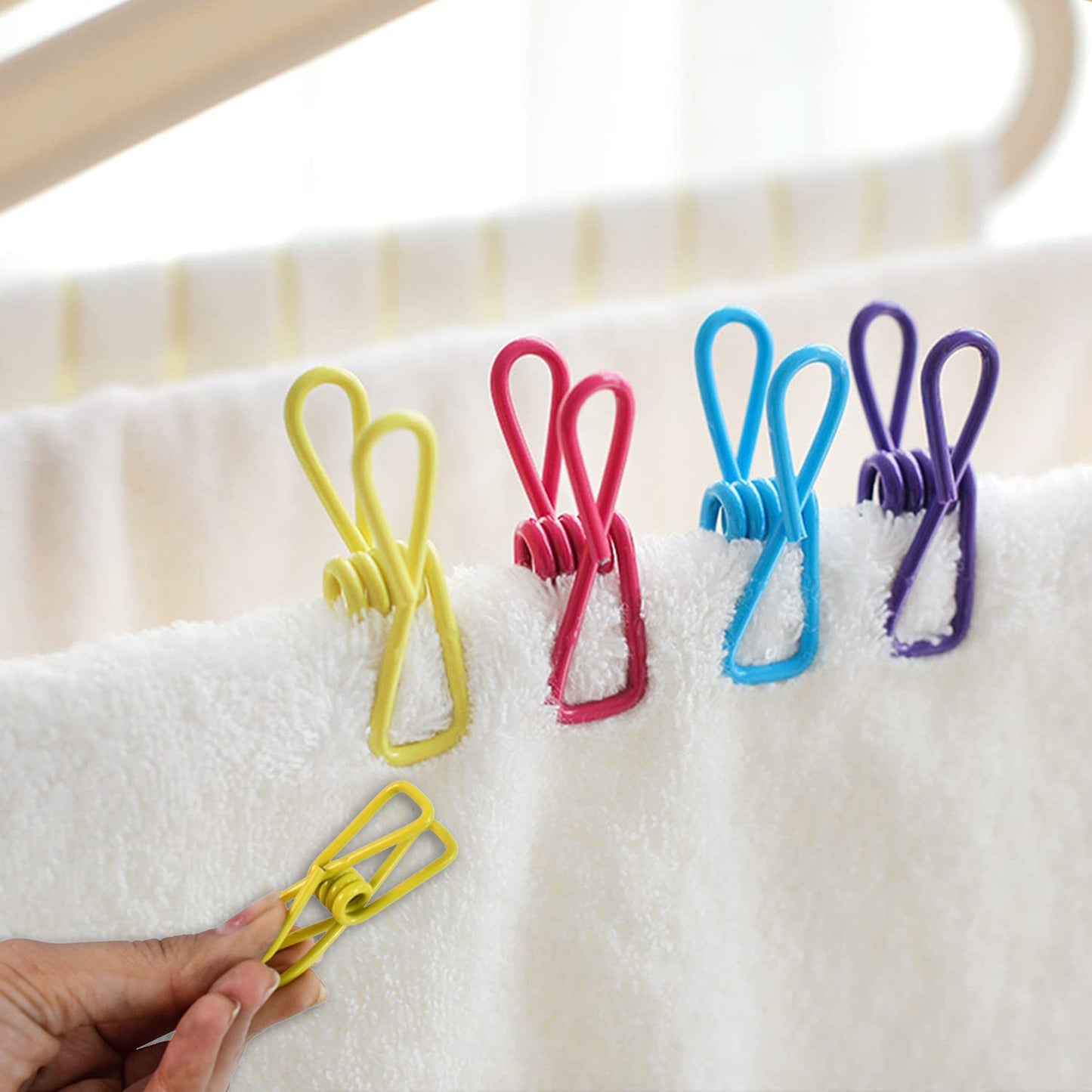Travel-Ready Metal Clothes Pins Clips – Durable