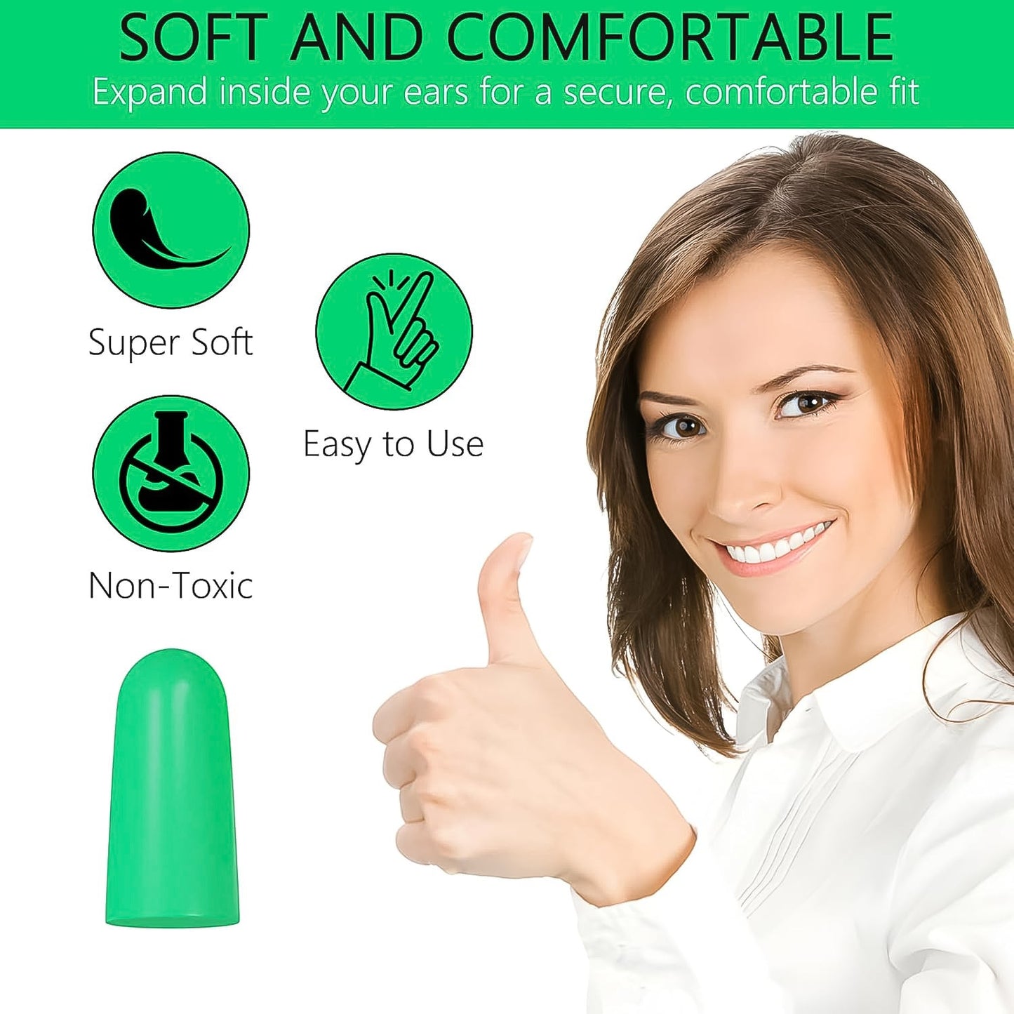 Noise Reduction Earplugs – Soft Foam for Sleep & Travel | XcelSafe
