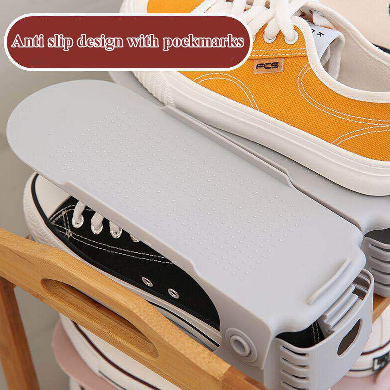 Adjustable Shoe Organizer – Folding Space Saver - main product view