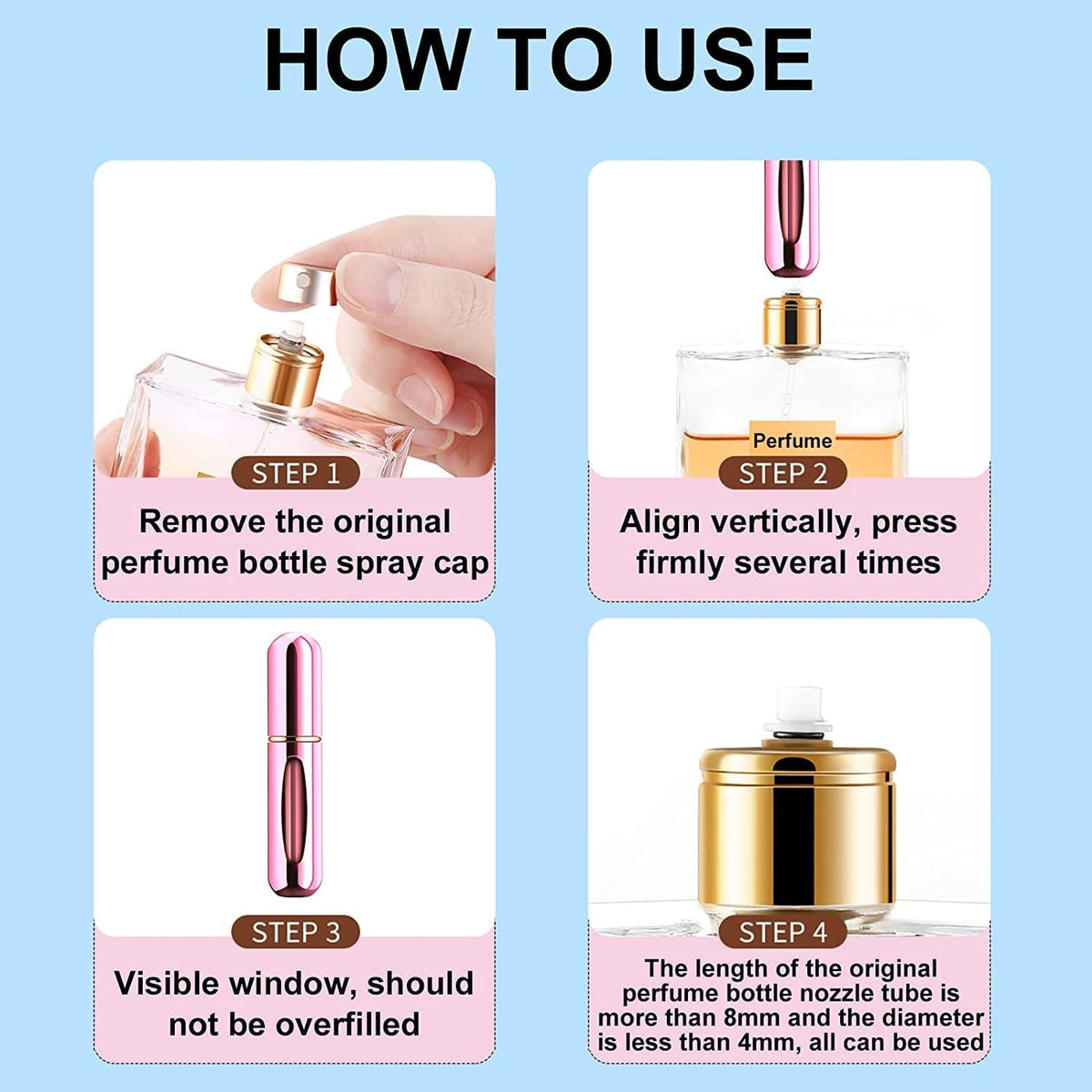 Refillable Perfume Bottle – 5ml Travel Spray