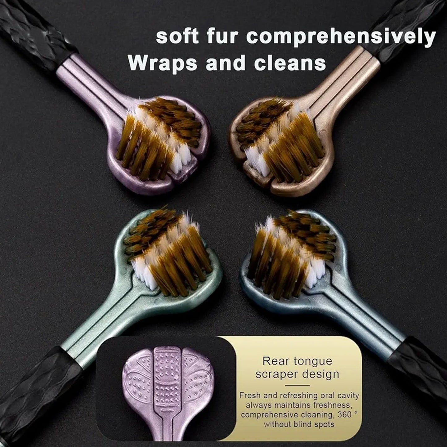 3-Sided Toothbrush – Soft Bristle Set for Complete Oral Care | BrushedUp
