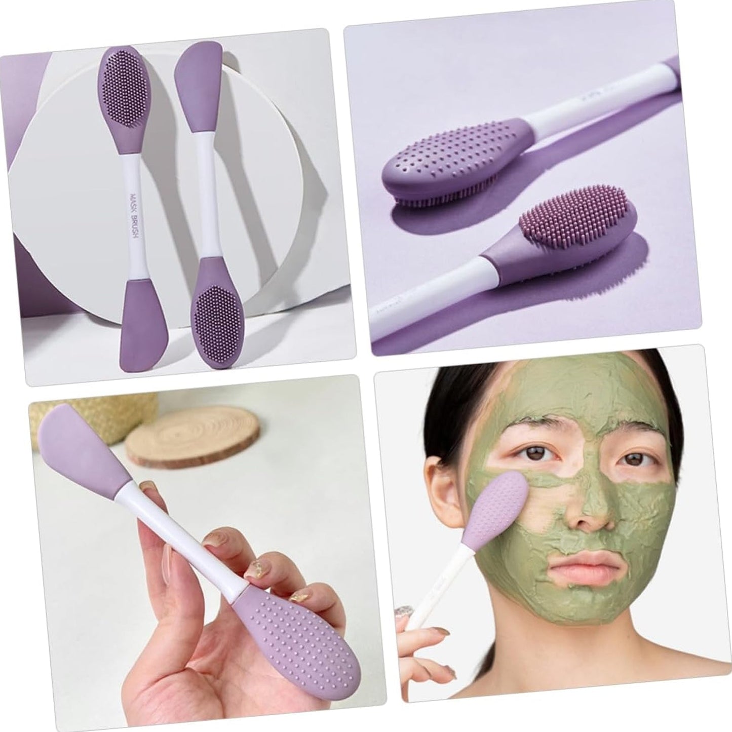 Double-Headed Silicone Mask Brush – Facial Cleansing & Application | GlowForm
