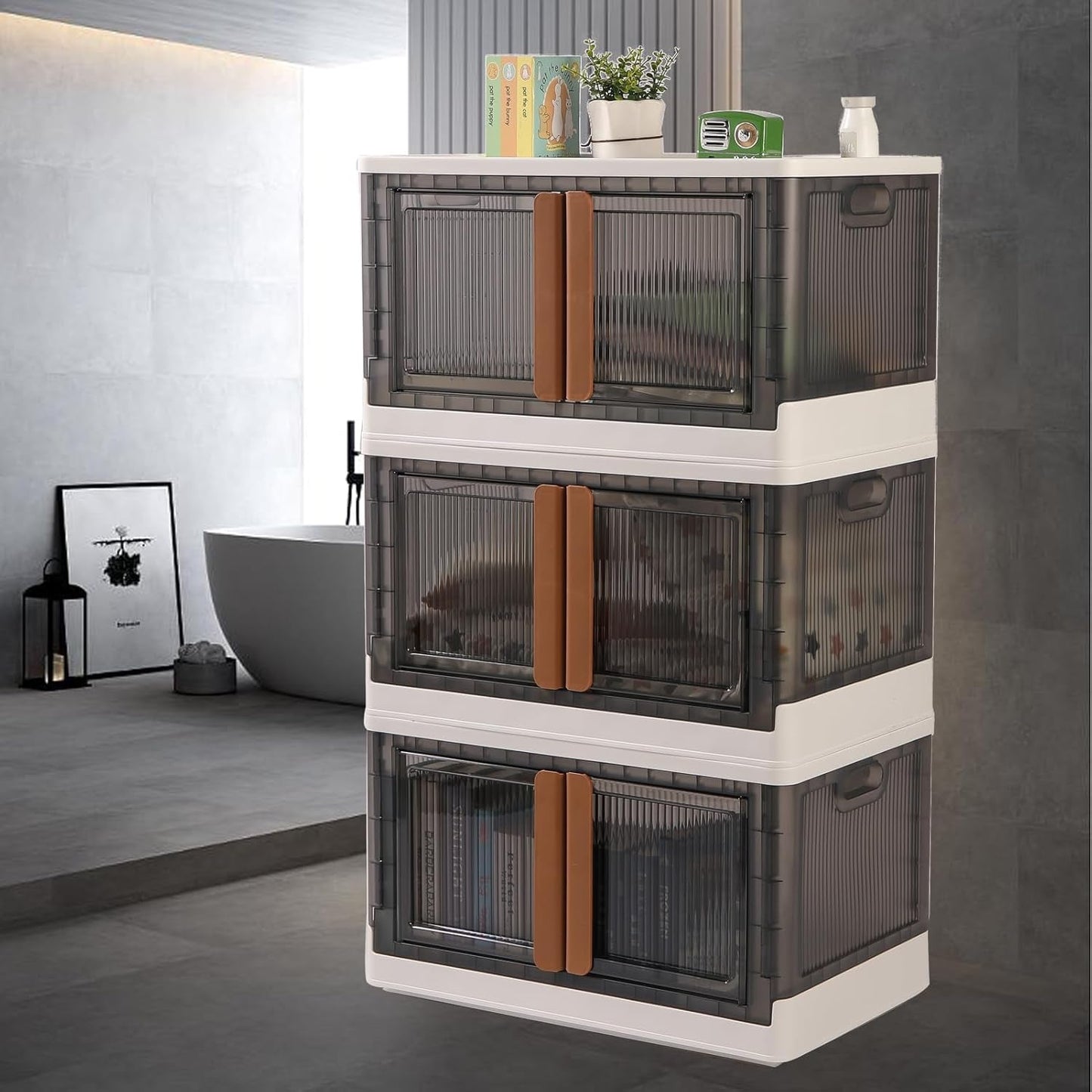 Stay Organized Plastic Folding Wardrobe Organizer – 3-Layer