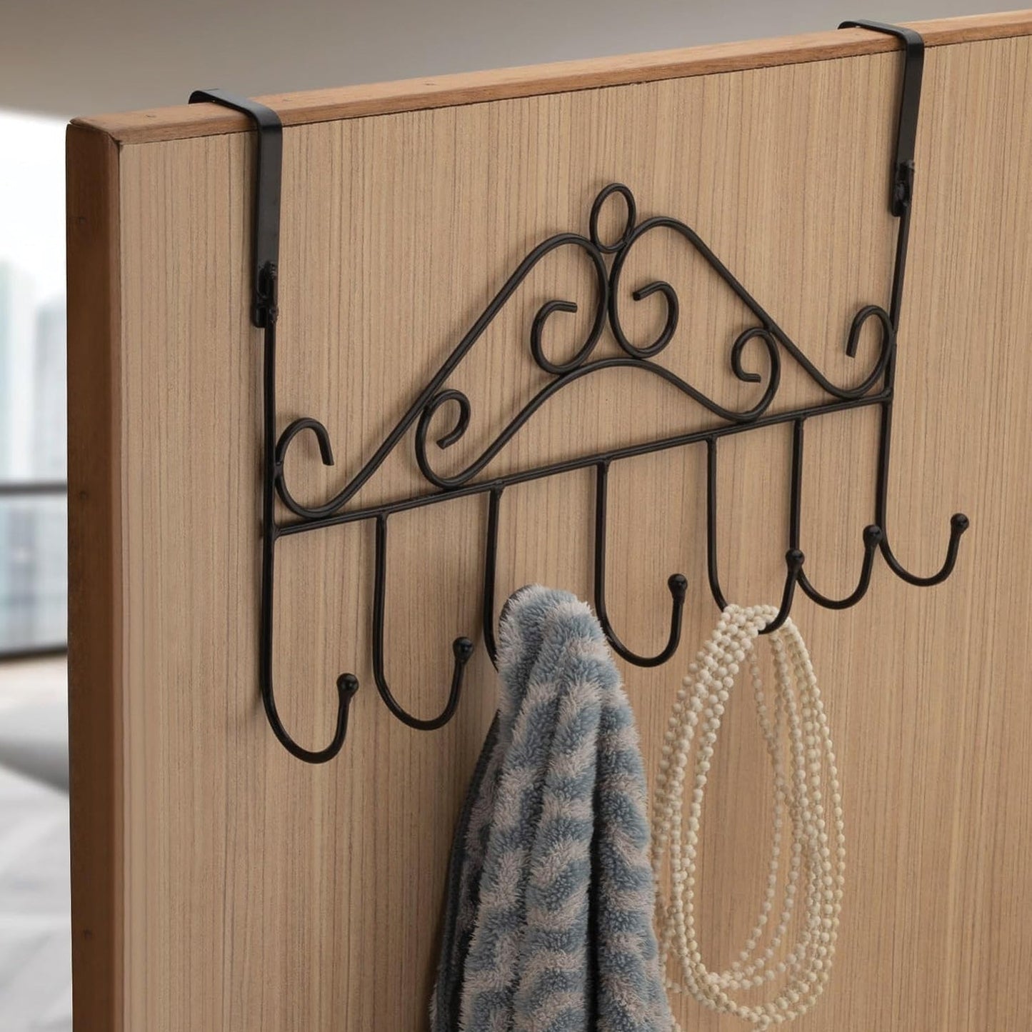 Clutter-Free Storage Over Door Hanger Rack – Hooks Metal