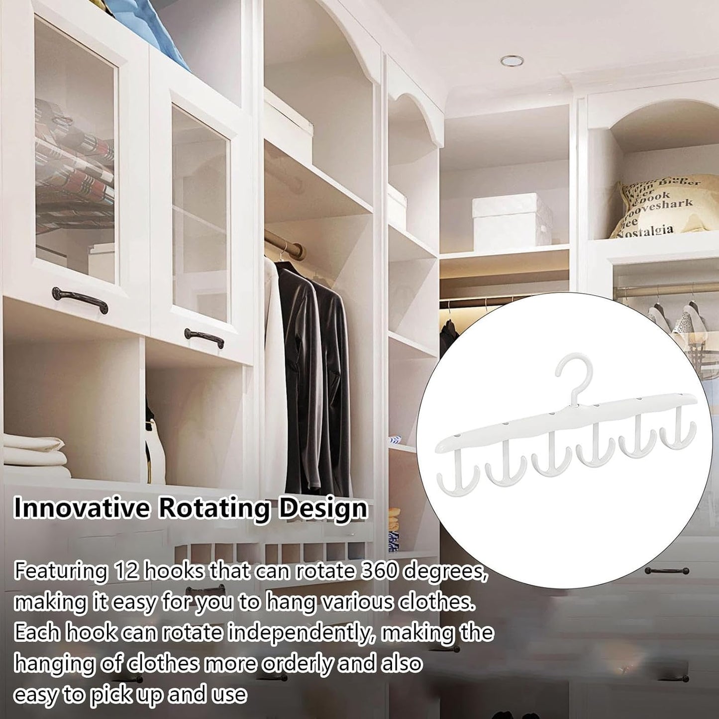 Clutter-Free Storage Tank Top Hanger – 12-Hook Rotating