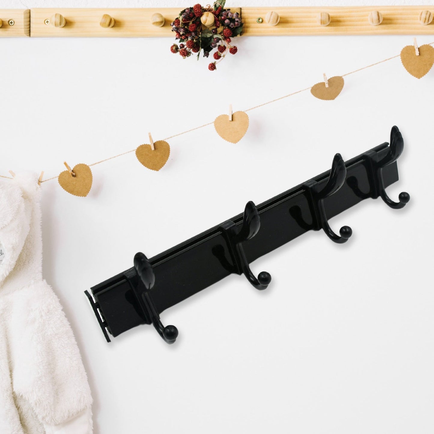 Wall Mount Coat Hanger – Hooks, Damage-Free Eco Adhesive