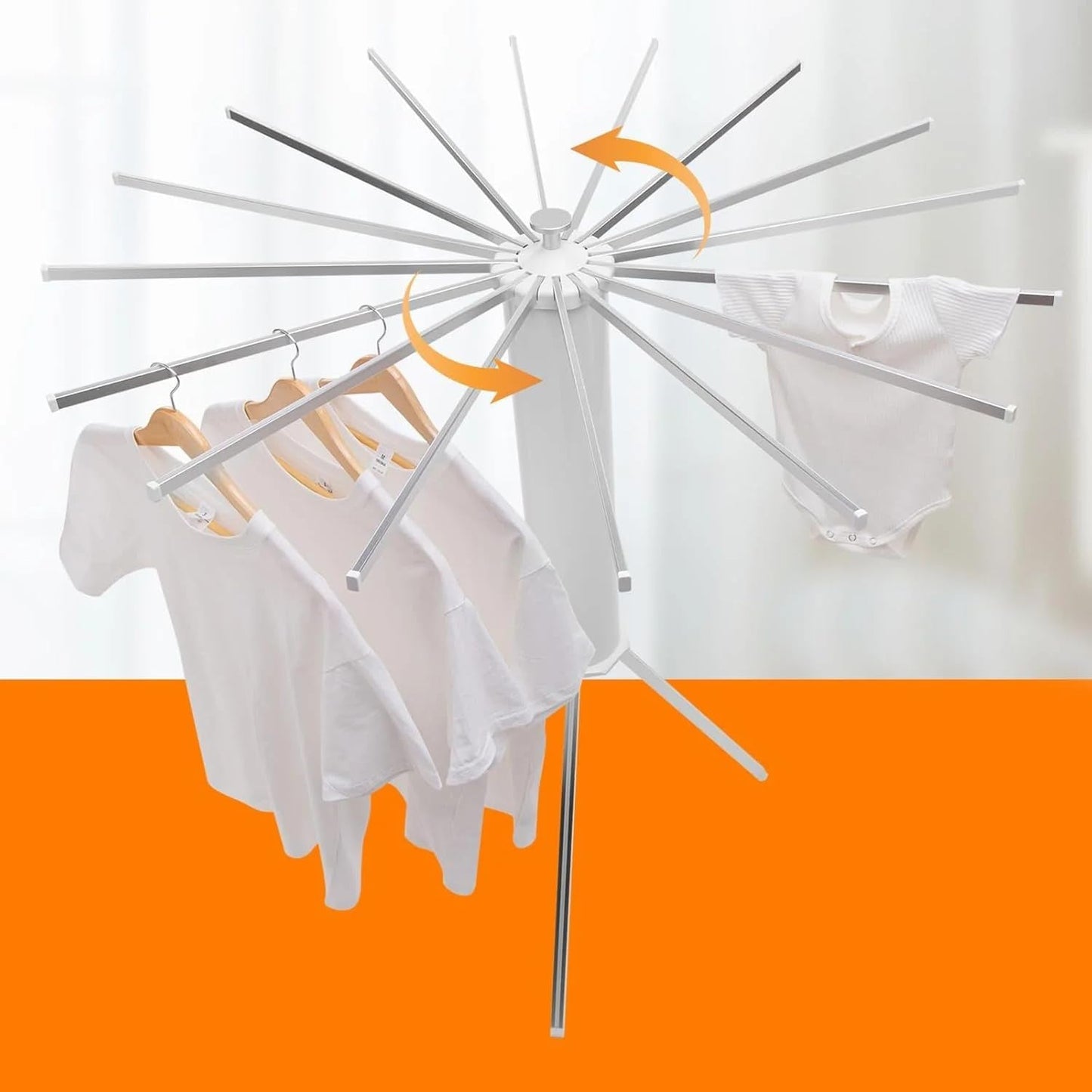 Space-Saving Octopus Rotating Clothes Drying Rack Space