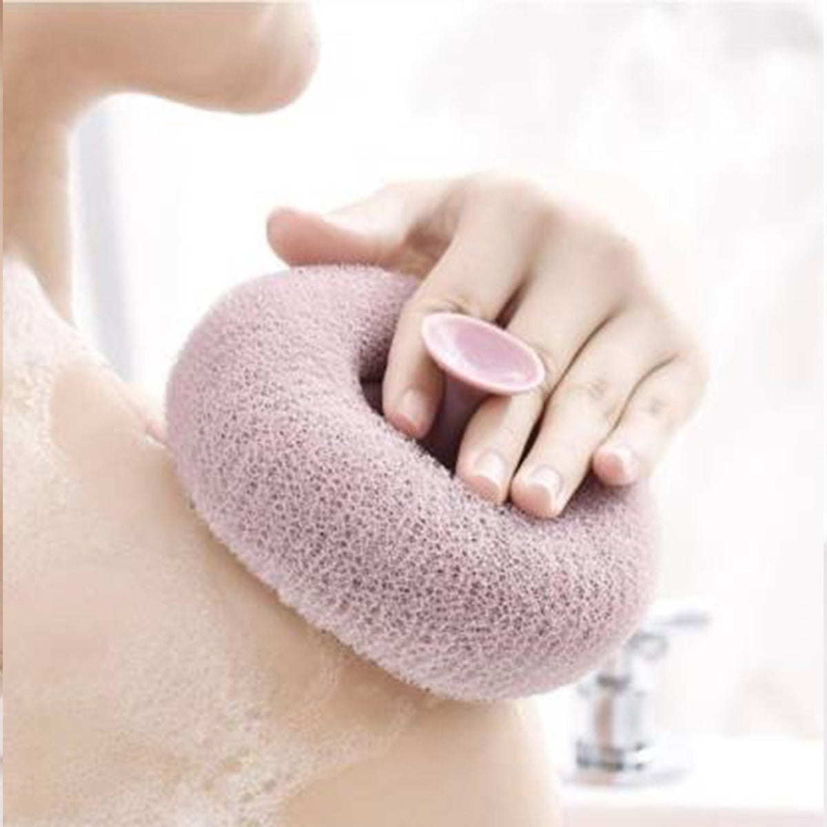 Flower Bath Sponge – Soft Exfoliator with Suction Cup