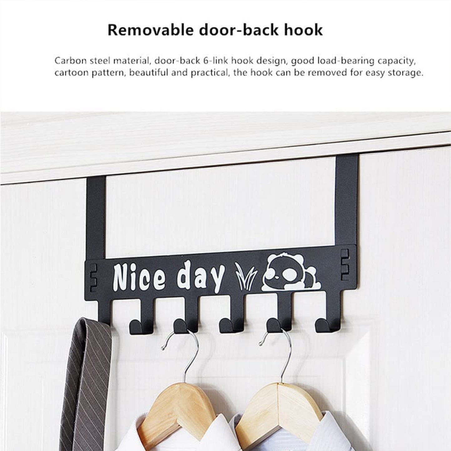 Heavy-Duty Over Door Hook Rack – Carbon Steel