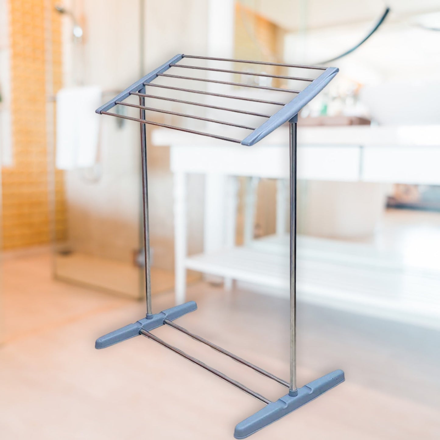 Space-Saving Portable Clothes Drying Rack – Steel & Plastic