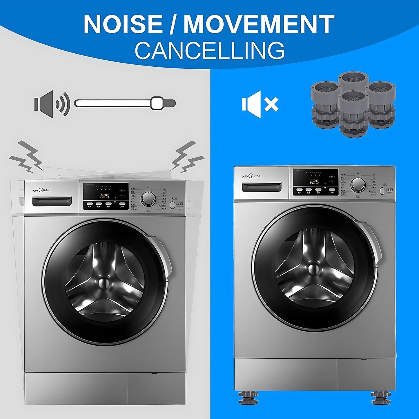 Adjustable Anti-Vibration Pads for Washing Machines