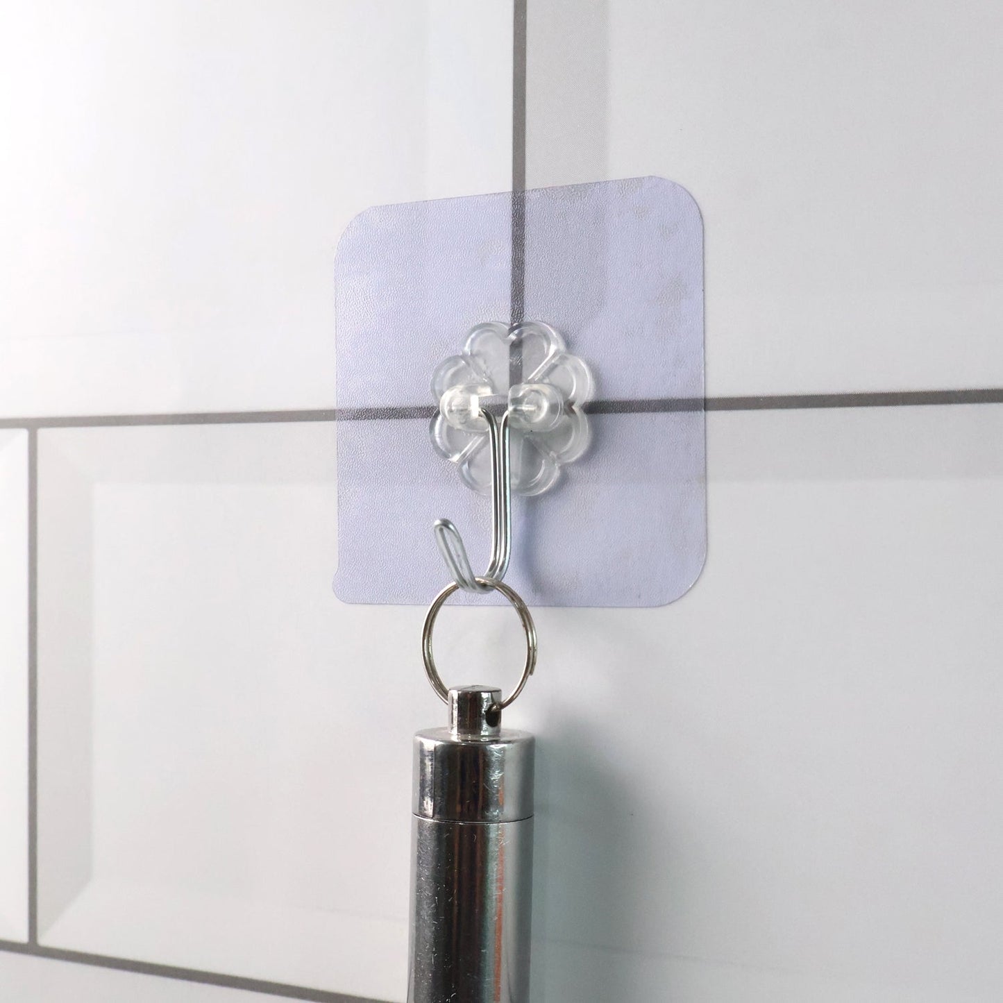 Heavy-Duty Adhesive Wall Hooks – Pc Transparent Set