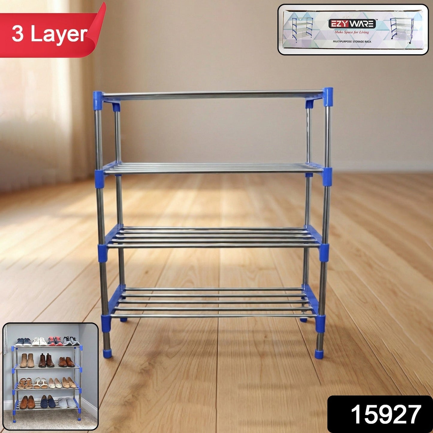 Stay Organized 4-Layer Shoe Rack Organizer – Durable - main product view