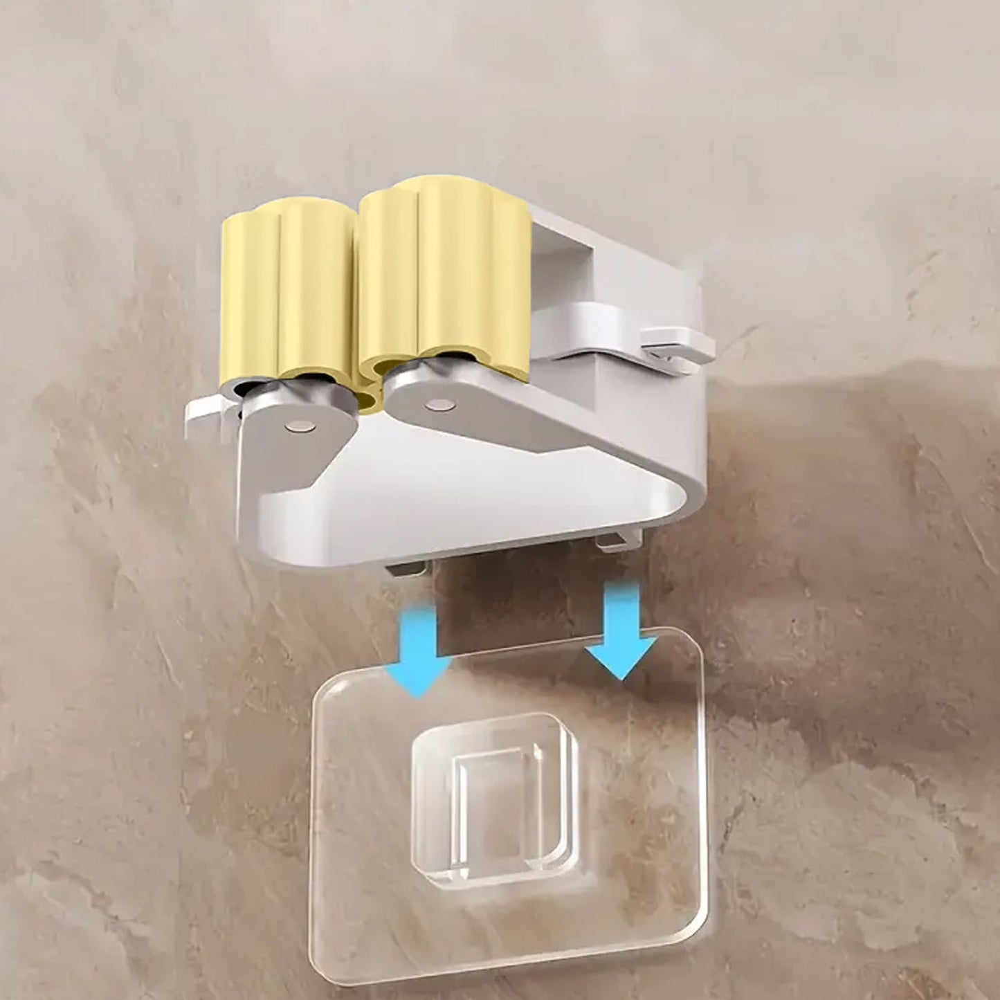Clutter-Free Storage Self-Adhesive Mop Holder – Wall Mount