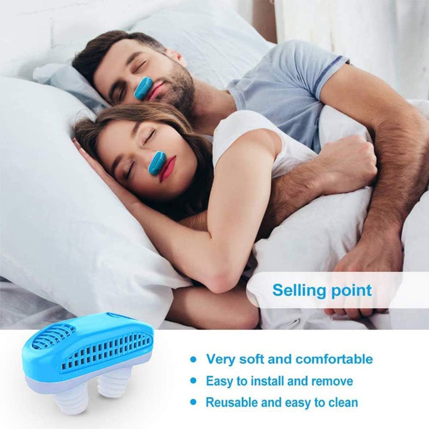 Anti-Snoring Nose Clip – 2-in-1 Air Purifier Device | Velvet Wheels