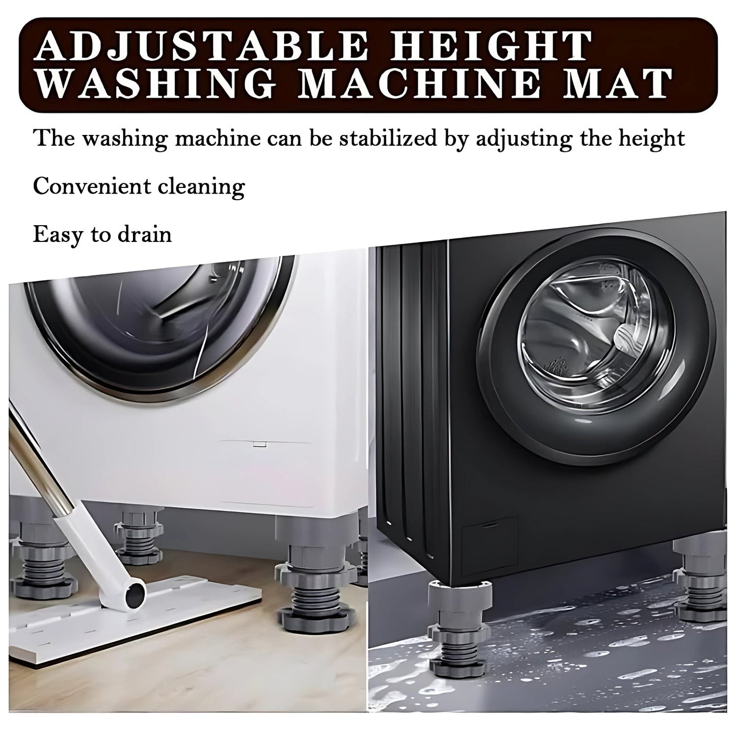Adjustable Anti-Vibration Pads for Washing Machines