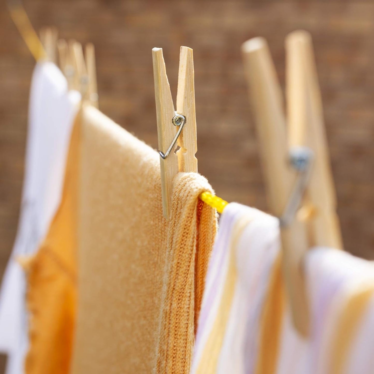 Heavy-Duty Bamboo Cloth Clips – Wooden Pegs (10 Pcs)