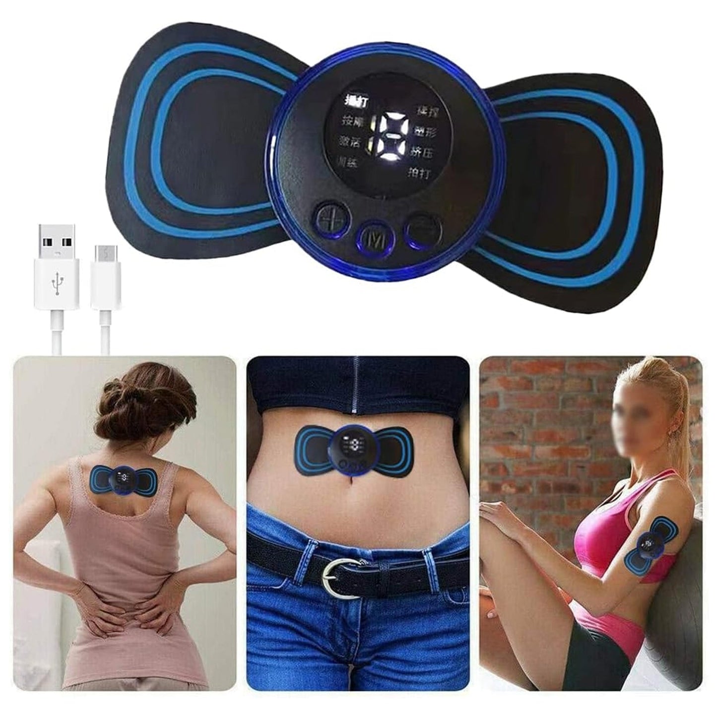Portable Neck Massager – USB Rechargeable EMS | Velvet Wellness