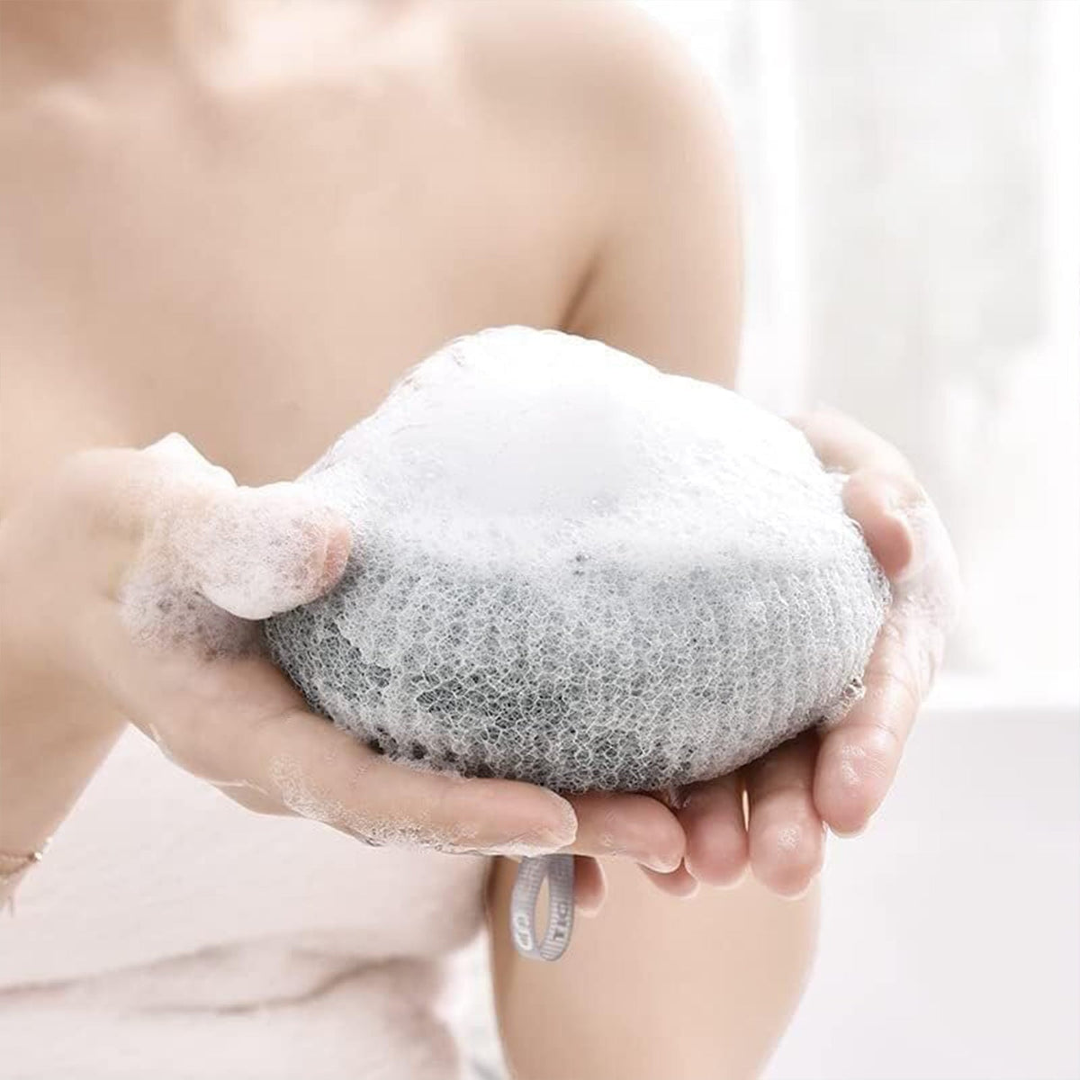 Flower Bath Sponge – Soft Exfoliator with Suction Cup
