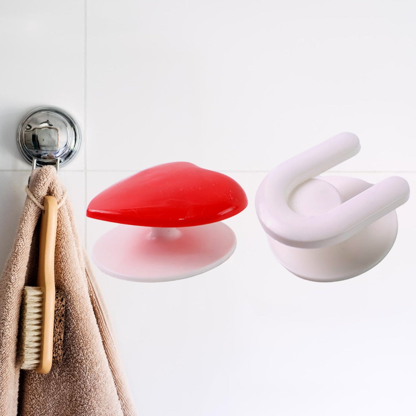 Reusable Adhesive Wall Hook Set – Strong Grip (3pc)