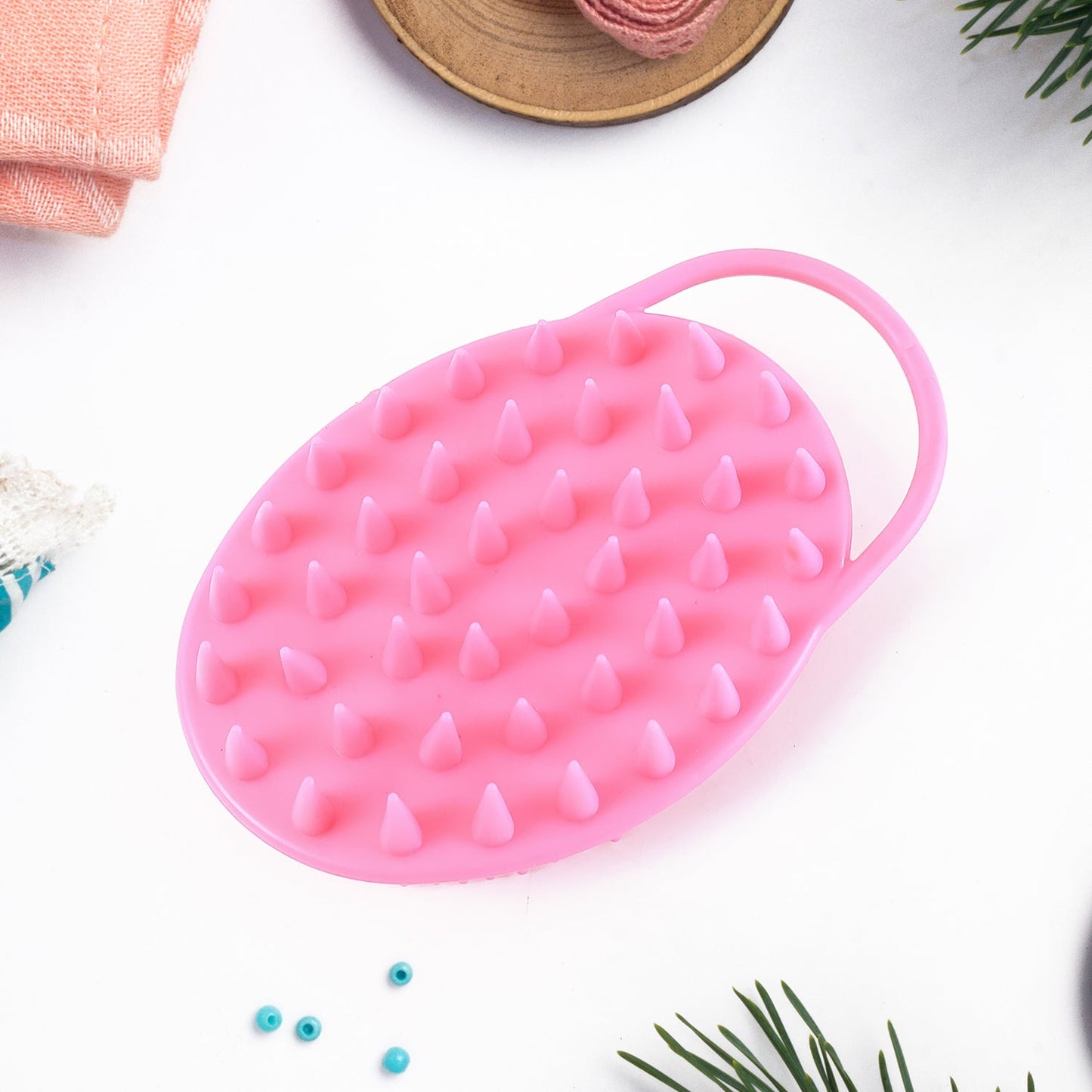 Silicone Soft Bristle Bath Brush – Exfoliate & Massage Skin